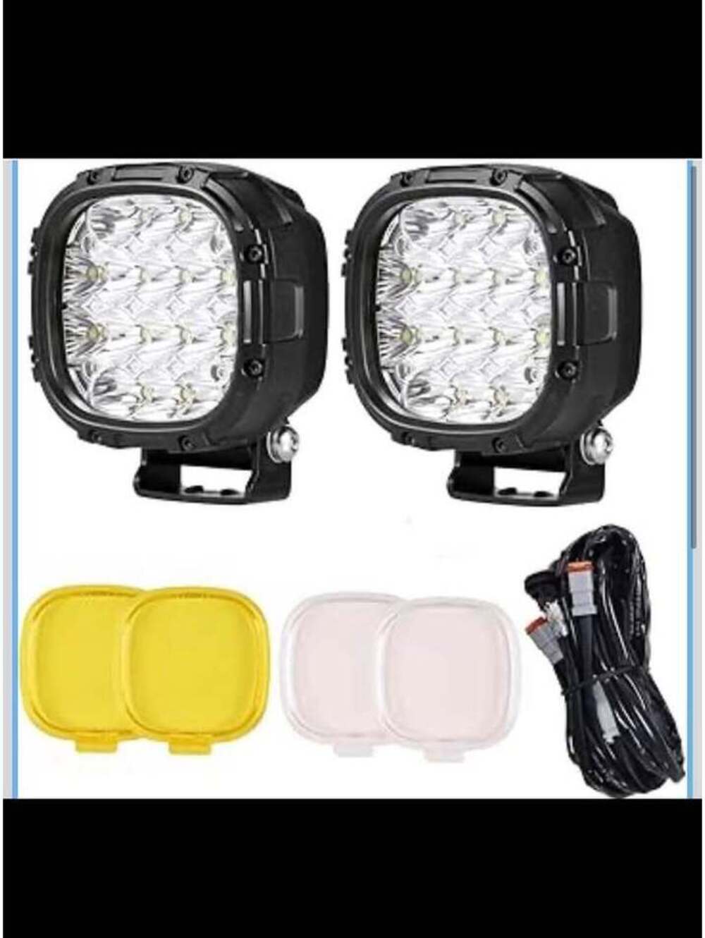 4” Round LED Offroad Lights Pair - 160W Super Bright Fog Spotlights - New in Box